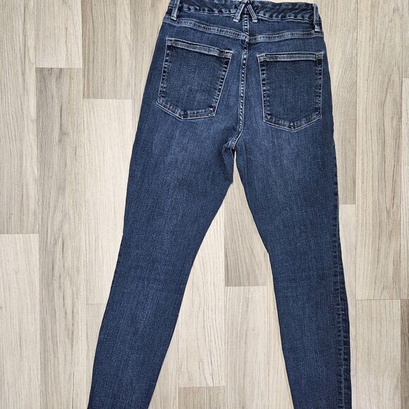 Good American Womens Blue Dark Wash Good Legs Crop Skinny Jeans Size 6/28 - Picture 12 of 13